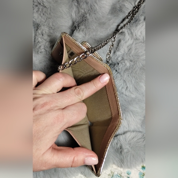 JIMMY CHOO Silver Star Wallet On Chain Gold Star-Embellished Pre-owned - Picture 5 of 10